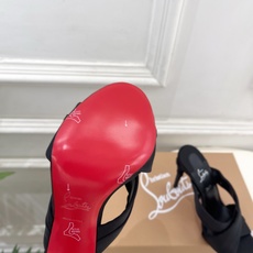 Christian Louboutin路铂廷 26ss✨ 2026春夏新品 CL彩色真丝褶皱交叉带高跟拖 Christian Louboutin路铂廷 26ss✨ 2026春夏新品 CL彩色真丝褶皱交叉带高跟拖
