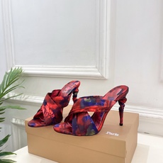 Christian Louboutin路铂廷 26ss✨ 2026春夏新品 CL彩色真丝褶皱交叉带高跟拖 Christian Louboutin路铂廷 26ss✨ 2026春夏新品 CL彩色真丝褶皱交叉带高跟拖
