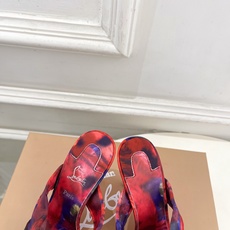 Christian Louboutin路铂廷 26ss✨ 2026春夏新品 CL彩色真丝褶皱交叉带高跟拖 Christian Louboutin路铂廷 26ss✨ 2026春夏新品 CL彩色真丝褶皱交叉带高跟拖