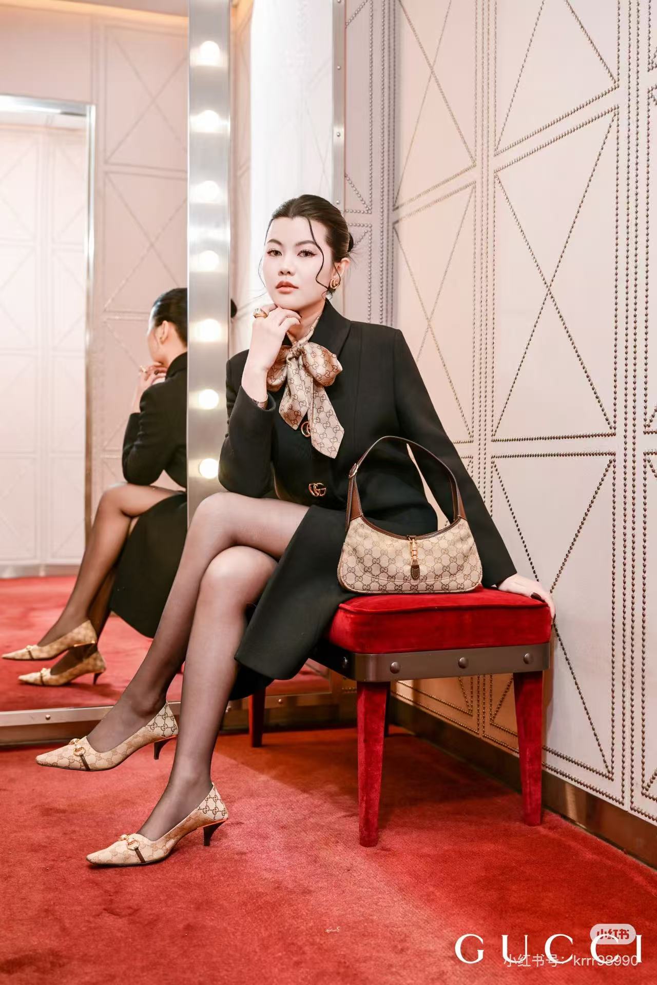 NO:868288,On-foot matching demonstration, single shoes19860909上脚搭配示范,单鞋,Women's Shoes