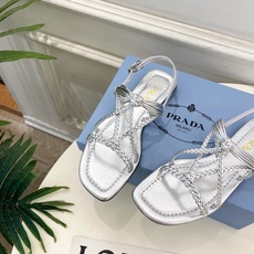 PRADA 普拉达 26𝐬𝐬 🌈2026春夏新品 专柜走秀款复古编织罗马平底凉鞋 系列〰鞋面:原版高定 PRADA 普拉达 26𝐬𝐬 🌈2026春夏新品 专柜走秀款复古编织罗马平底凉鞋 系列〰鞋面:原版高定