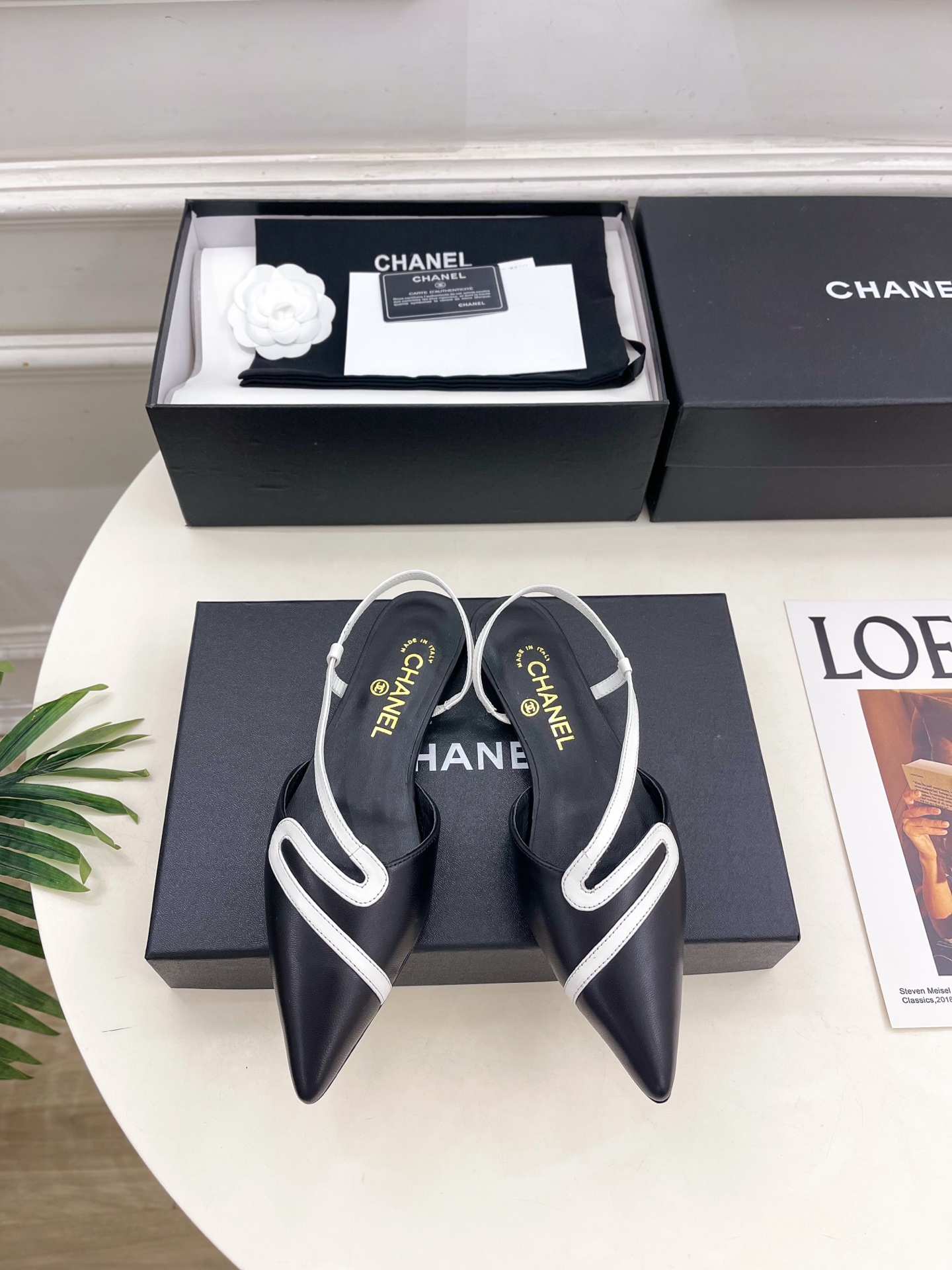 𝐂𝐇𝐀𝐍𝐄𝐋  | 小香  26𝐬𝐬 🦋2026 春夏新品  专柜经典走秀款 小香拼色蛇形带尖头酒杯跟凉