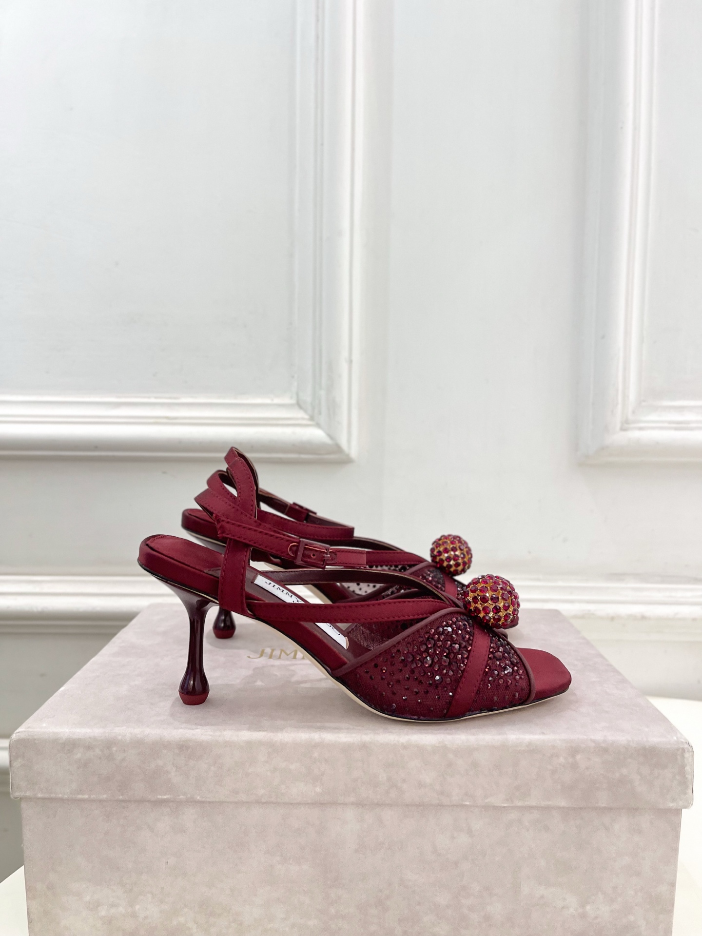 JimmyChoo 吉米周 26𝐬𝐬 ———    ✨ 2026春夏新品 专柜最新JC水钻球网纱高跟凉鞋