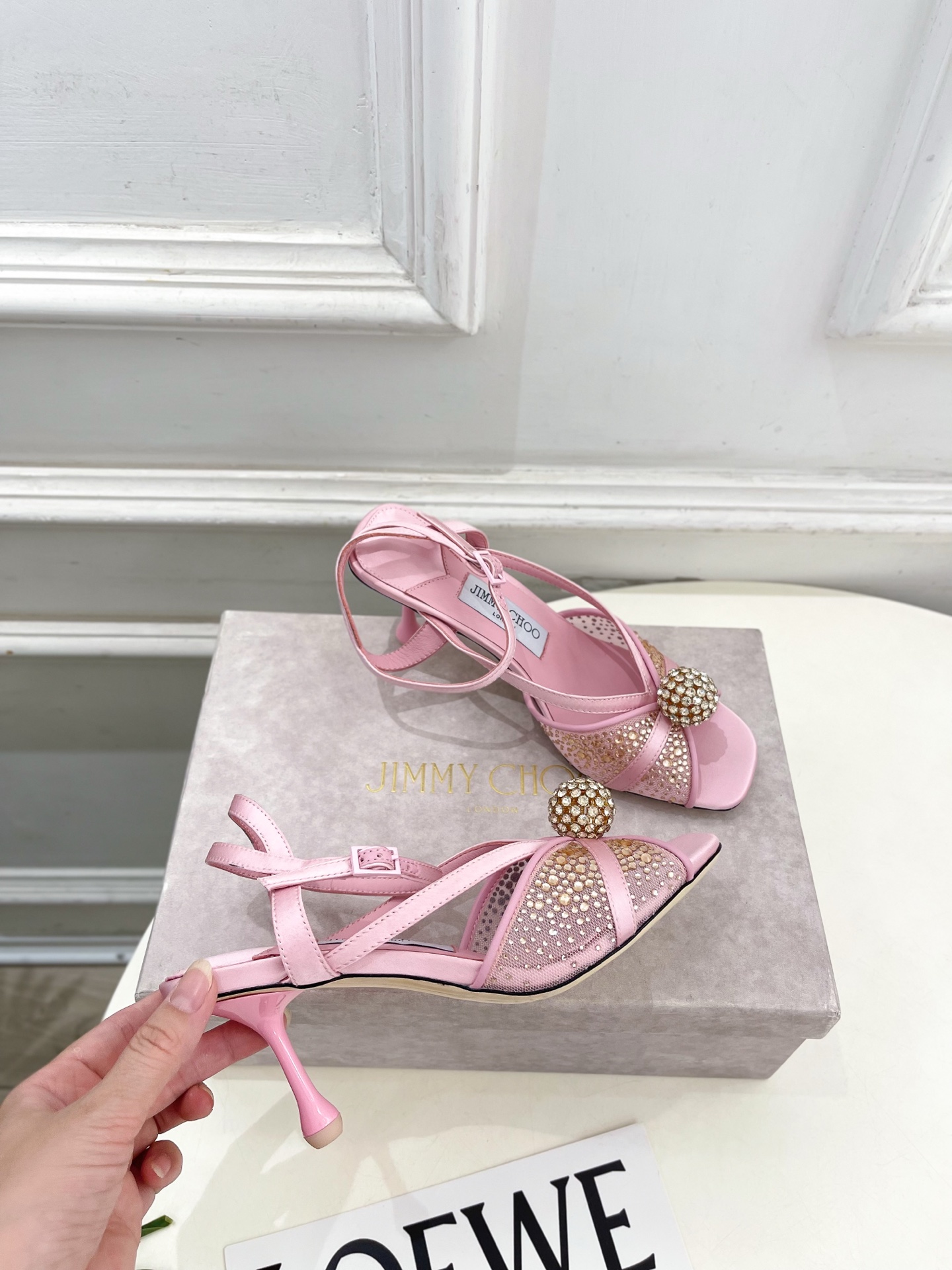 JimmyChoo 吉米周 26𝐬𝐬 ———    ✨ 2026春夏新品 专柜最新JC水钻球网纱高跟凉鞋