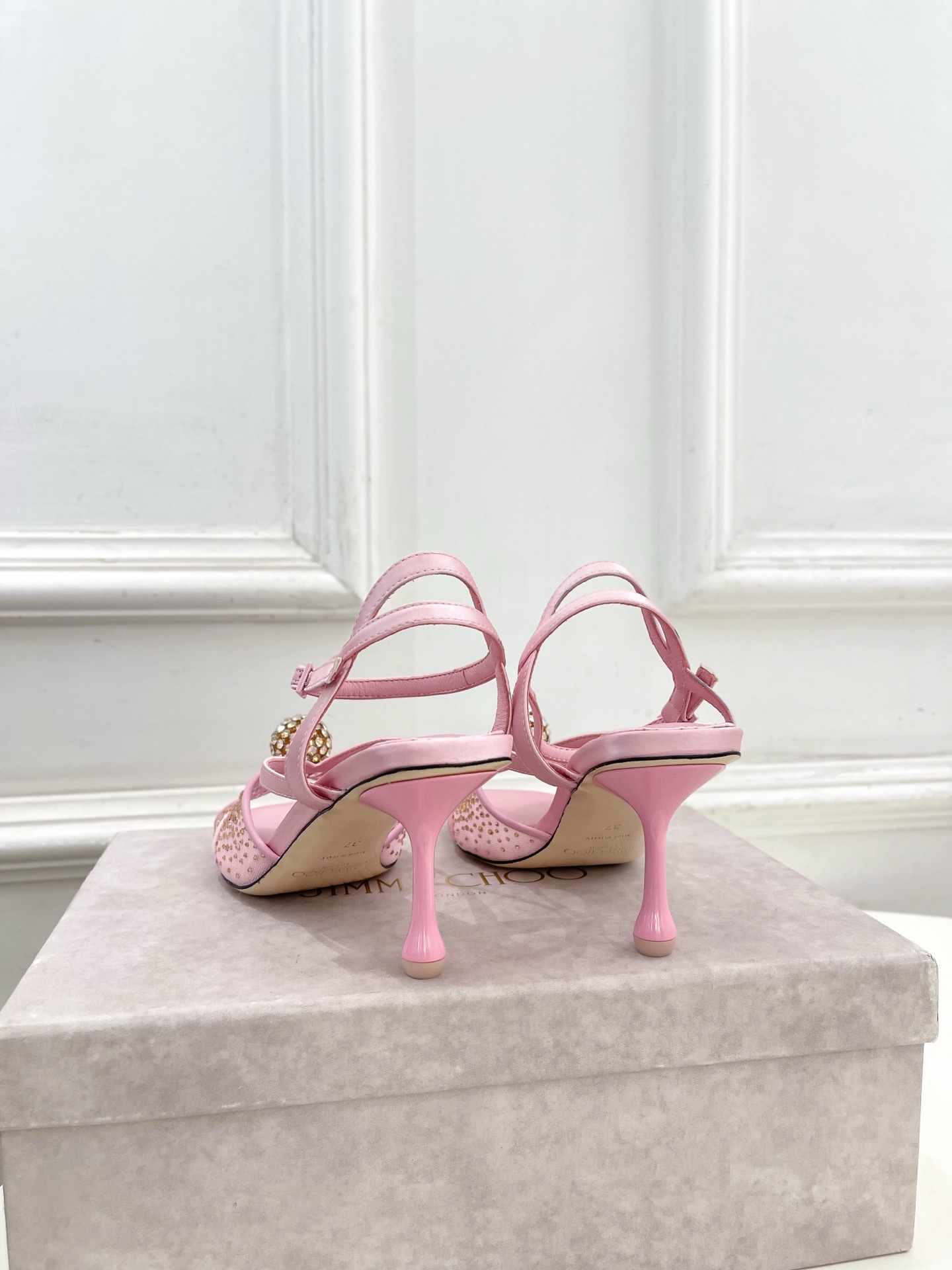 JimmyChoo 吉米周 26𝐬𝐬 ———    ✨ 2026春夏新品 专柜最新JC水钻球网纱高跟凉鞋