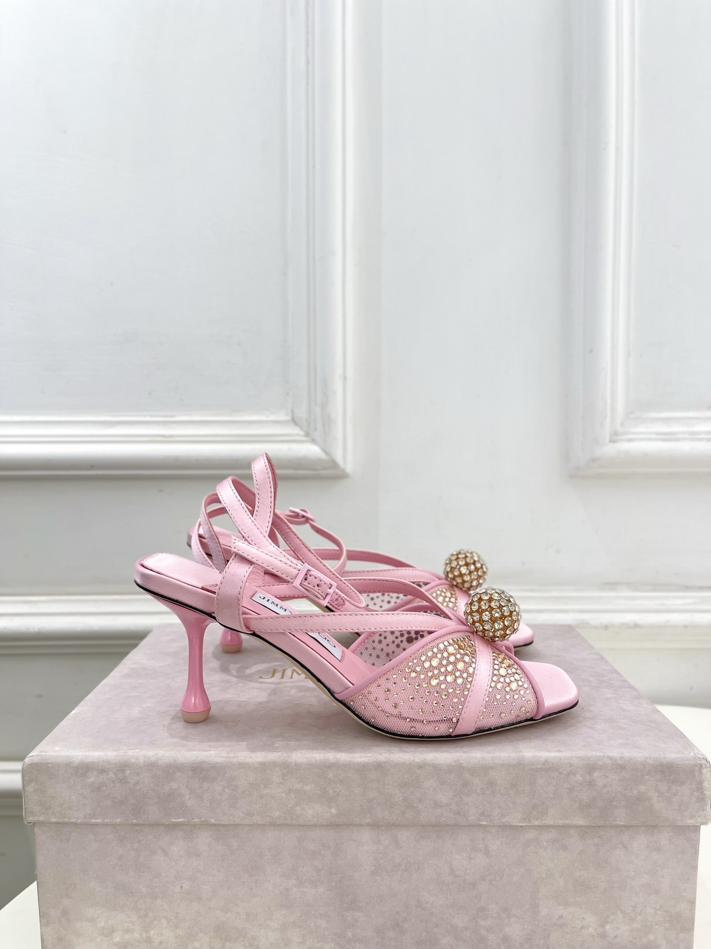 JimmyChoo 吉米周 26𝐬𝐬 ———    ✨ 2026春夏新品 专柜最新JC水钻球网纱高跟凉鞋