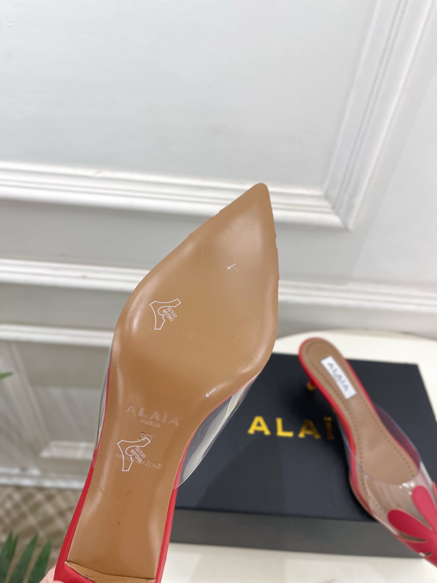 ALAÏA 阿莱亚26𝐬𝐬  2026春夏新品 秀场同款 BLOOM尖头胶片花朵猫跟穆勒鞋———————