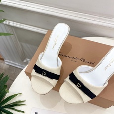 Gianvito Rossi|吉安维托·罗西 26𝐬𝐬2026春夏新品 GR亚麻编织蝴蝶结平底 高跟拖 Gianvito Rossi|吉安维托·罗西 26𝐬𝐬2026春夏新品 GR亚麻编织蝴蝶结平底 高跟拖