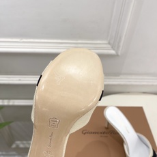 Gianvito Rossi|吉安维托·罗西 26𝐬𝐬2026春夏新品 GR亚麻编织蝴蝶结平底 高跟拖 Gianvito Rossi|吉安维托·罗西 26𝐬𝐬2026春夏新品 GR亚麻编织蝴蝶结平底 高跟拖