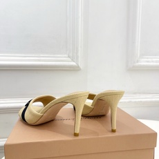 Gianvito Rossi|吉安维托·罗西 26𝐬𝐬2026春夏新品 GR亚麻编织蝴蝶结平底 高跟拖 Gianvito Rossi|吉安维托·罗西 26𝐬𝐬2026春夏新品 GR亚麻编织蝴蝶结平底 高跟拖