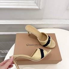 Gianvito Rossi|吉安维托·罗西 26𝐬𝐬2026春夏新品 GR亚麻编织蝴蝶结平底 高跟拖 Gianvito Rossi|吉安维托·罗西 26𝐬𝐬2026春夏新品 GR亚麻编织蝴蝶结平底 高跟拖