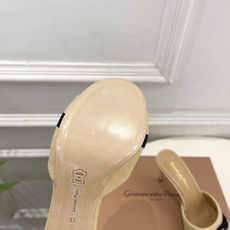 Gianvito Rossi|吉安维托·罗西 26𝐬𝐬2026春夏新品 GR亚麻编织蝴蝶结平底 高跟拖 Gianvito Rossi|吉安维托·罗西 26𝐬𝐬2026春夏新品 GR亚麻编织蝴蝶结平底 高跟拖