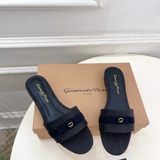 Gianvito Rossi|吉安维托·罗西 26𝐬𝐬2026春夏新品 GR亚麻编织蝴蝶结平底 高跟拖 Gianvito Rossi|吉安维托·罗西 26𝐬𝐬2026春夏新品 GR亚麻编织蝴蝶结平底 高跟拖