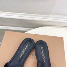 Gianvito Rossi|吉安维托·罗西 26𝐬𝐬2026春夏新品 GR亚麻编织蝴蝶结平底 高跟拖 Gianvito Rossi|吉安维托·罗西 26𝐬𝐬2026春夏新品 GR亚麻编织蝴蝶结平底 高跟拖
