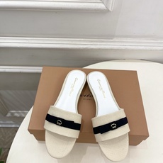 Gianvito Rossi|吉安维托·罗西 26𝐬𝐬2026春夏新品 GR亚麻编织蝴蝶结平底 高跟拖 Gianvito Rossi|吉安维托·罗西 26𝐬𝐬2026春夏新品 GR亚麻编织蝴蝶结平底 高跟拖
