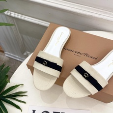 Gianvito Rossi|吉安维托·罗西 26𝐬𝐬2026春夏新品 GR亚麻编织蝴蝶结平底 高跟拖 Gianvito Rossi|吉安维托·罗西 26𝐬𝐬2026春夏新品 GR亚麻编织蝴蝶结平底 高跟拖
