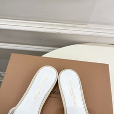 Gianvito Rossi|吉安维托·罗西 26𝐬𝐬2026春夏新品 GR亚麻编织蝴蝶结平底 高跟拖 Gianvito Rossi|吉安维托·罗西 26𝐬𝐬2026春夏新品 GR亚麻编织蝴蝶结平底 高跟拖