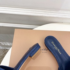 Gianvito Rossi|吉安维托·罗西 26𝐬𝐬2026春夏新品 GR亚麻编织蝴蝶结平底 高跟拖 Gianvito Rossi|吉安维托·罗西 26𝐬𝐬2026春夏新品 GR亚麻编织蝴蝶结平底 高跟拖