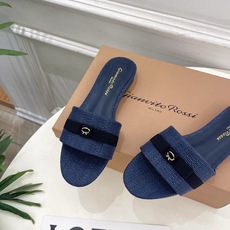 Gianvito Rossi|吉安维托·罗西 26𝐬𝐬2026春夏新品 GR亚麻编织蝴蝶结平底 高跟拖 Gianvito Rossi|吉安维托·罗西 26𝐬𝐬2026春夏新品 GR亚麻编织蝴蝶结平底 高跟拖