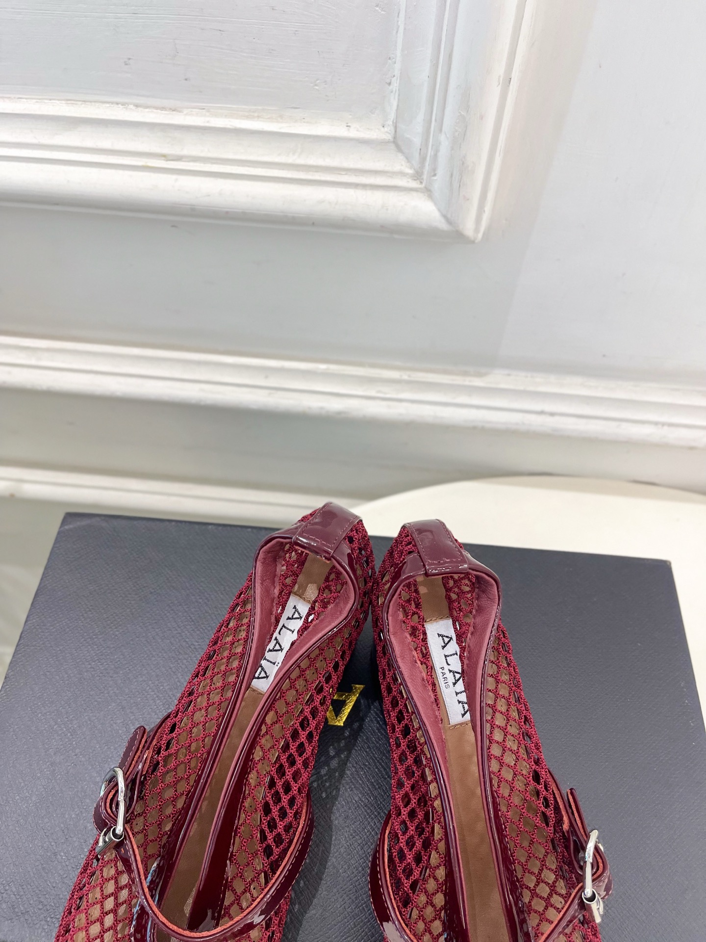 ALAÏA 阿莱亚26𝐬𝐬 2026春夏新品 秀场同款 渔网镂空粗跟玛丽珍鞋—————————Alaï ALAÏA 阿莱亚26𝐬𝐬 2026春夏新品 秀场同款 渔网镂空粗跟玛丽珍鞋—————————Alaï