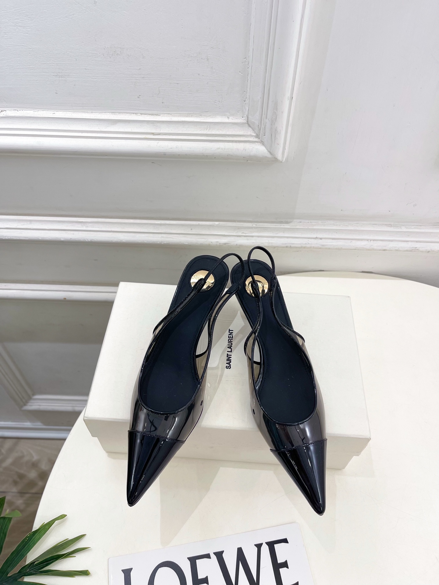 SAIN*LAURENT  圣罗兰 26𝐬𝐬2026春夏新品YSL胶片拼色后空猫跟凉鞋 上新☑️————
