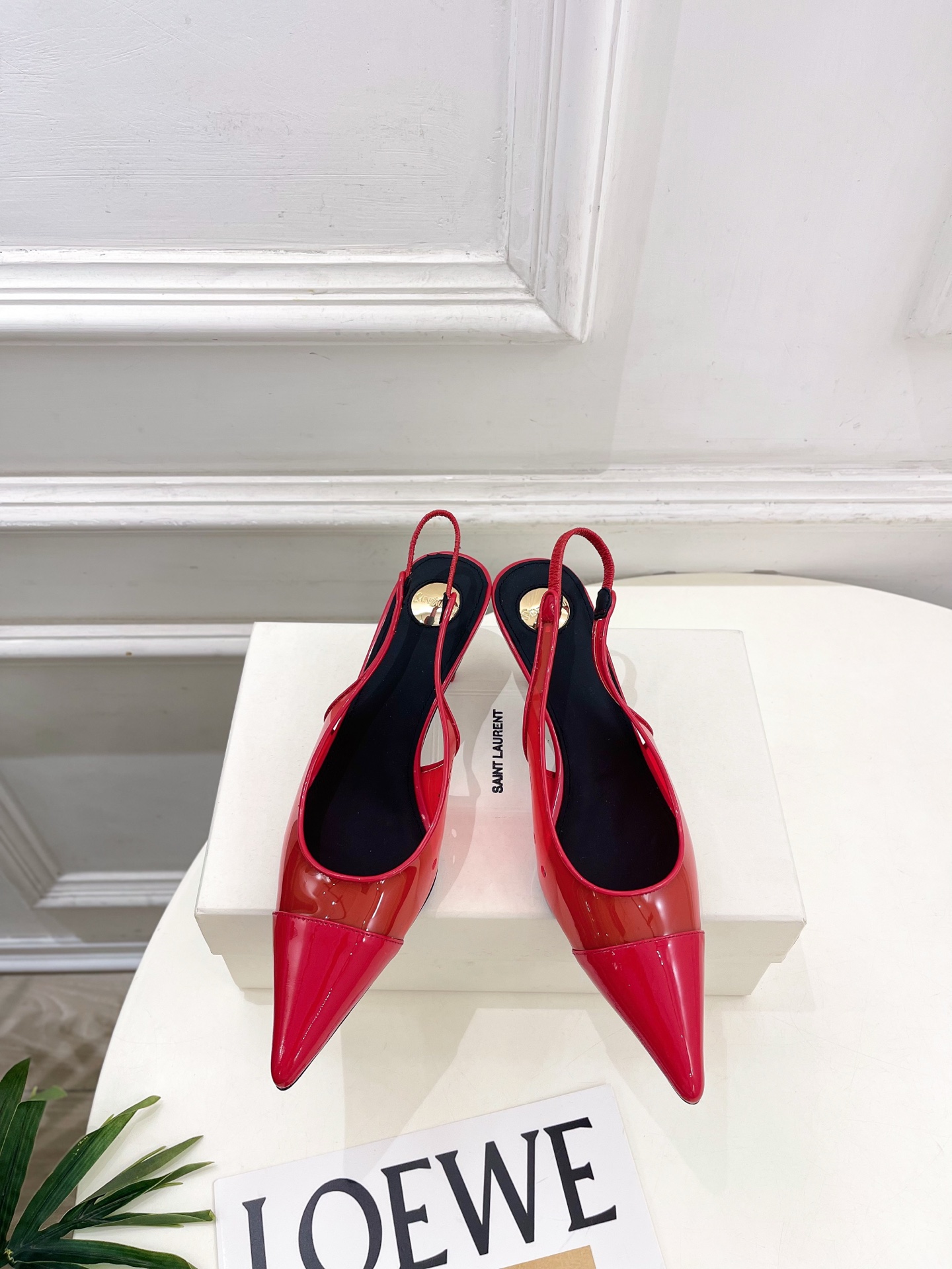 SAIN*LAURENT  圣罗兰 26𝐬𝐬2026春夏新品YSL胶片拼色后空猫跟凉鞋 上新☑️————