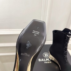 Balmain巴尔曼 代购级别⚠️2026春夏新品 经典针织弹力坡跟方头鱼嘴袜子靴—————————顶级 Balmain巴尔曼 代购级别⚠️2026春夏新品 经典针织弹力坡跟方头鱼嘴袜子靴—————————顶级
