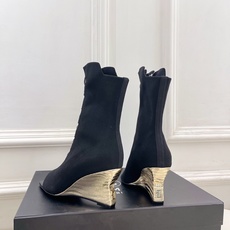 Balmain巴尔曼 代购级别⚠️2026春夏新品 经典针织弹力坡跟方头鱼嘴袜子靴—————————顶级 Balmain巴尔曼 代购级别⚠️2026春夏新品 经典针织弹力坡跟方头鱼嘴袜子靴—————————顶级