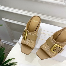 Balmain巴尔曼 代购级别⚠️2026春夏新品 经典皮带扣坡跟方头拖鞋—————————顶级奢侈品牌 Balmain巴尔曼 代购级别⚠️2026春夏新品 经典皮带扣坡跟方头拖鞋—————————顶级奢侈品牌