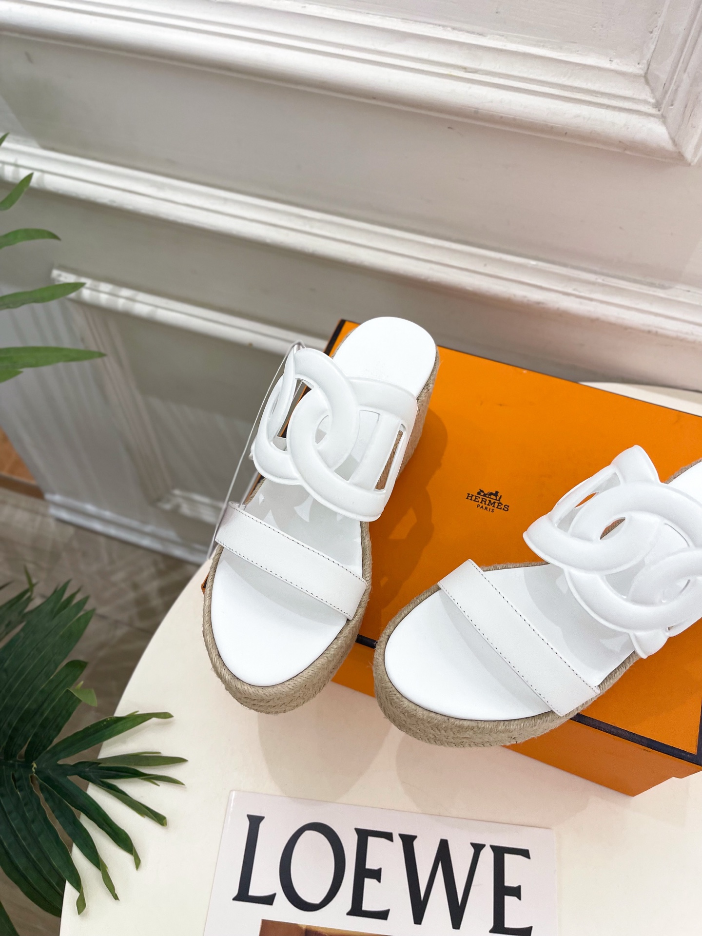 🐎𝐇𝐄𝐑𝐌𝐄* 爱玛仕 26𝐬𝐬 🌈2026春夏新品 专柜新款 爱马仕 lthea 猪鼻子麻绳厚底草编鞋