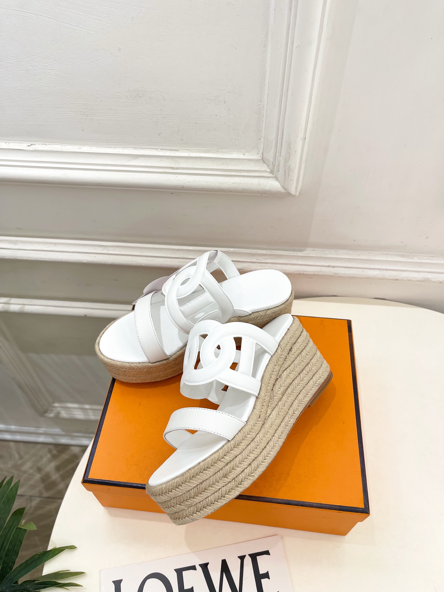 🐎𝐇𝐄𝐑𝐌𝐄* 爱玛仕 26𝐬𝐬 🌈2026春夏新品 专柜新款 爱马仕 lthea 猪鼻子麻绳厚底草编鞋