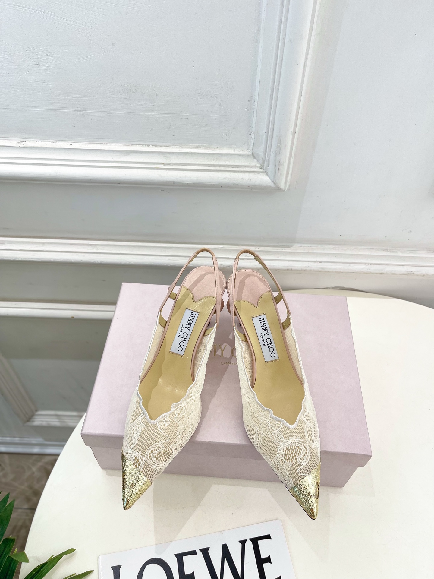 JimmyChoo 吉米周 26𝐬𝐬 ———    ✨ 2026春夏新品 专柜最新JC蕾丝金属头高跟凉鞋