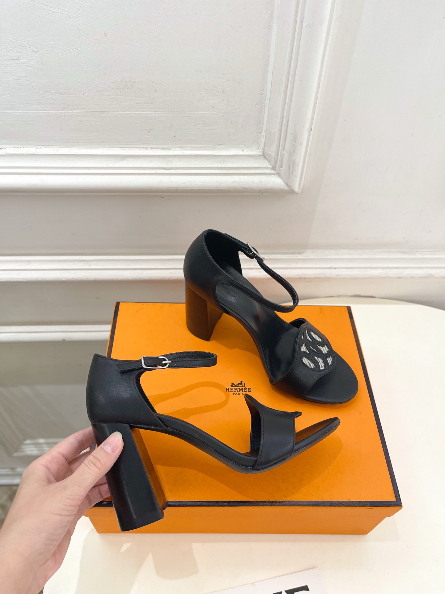 🐎𝐇𝐄𝐑𝐌𝐄* 爱玛仕 26𝐬𝐬 🌈2026春夏新品 专柜新款 Marquise 50高跟凉鞋 系列〰◽