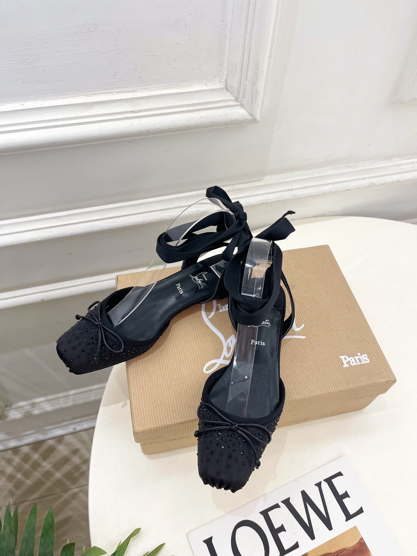 Christian Louboutin路铂廷CL 红底鞋 26ss最新Cassia Lace Up 水钻