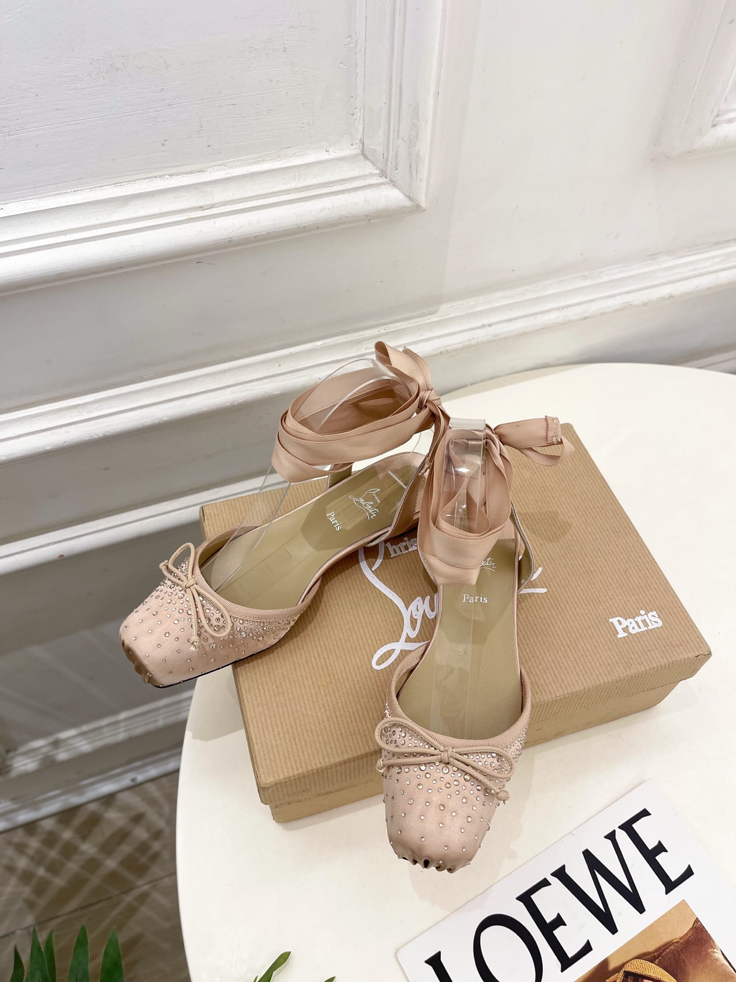 Christian Louboutin路铂廷CL 红底鞋 26ss最新Cassia Lace Up 水钻