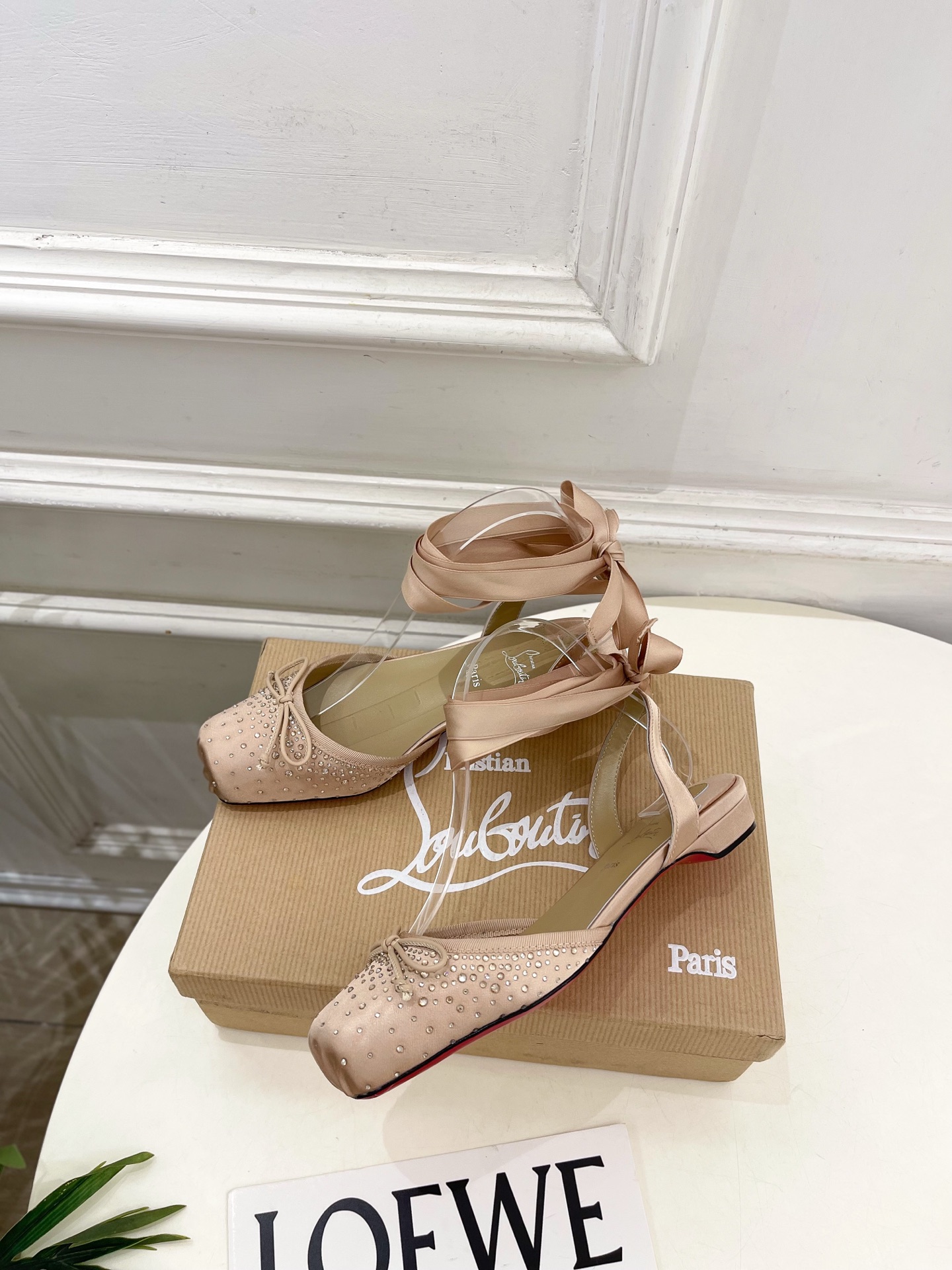 Christian Louboutin路铂廷CL 红底鞋 26ss最新Cassia Lace Up 水钻
