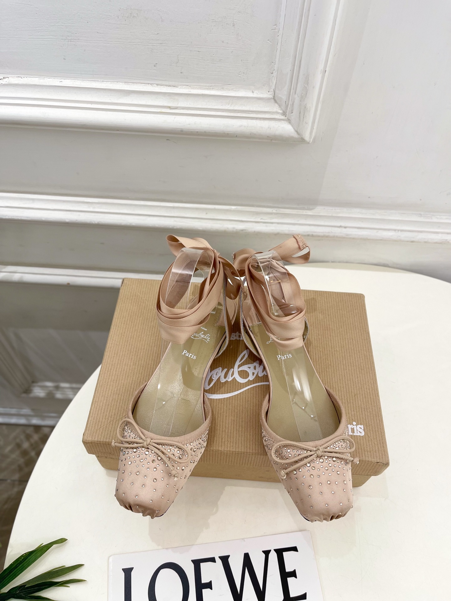 Christian Louboutin路铂廷CL 红底鞋 26ss最新Cassia Lace Up 水钻