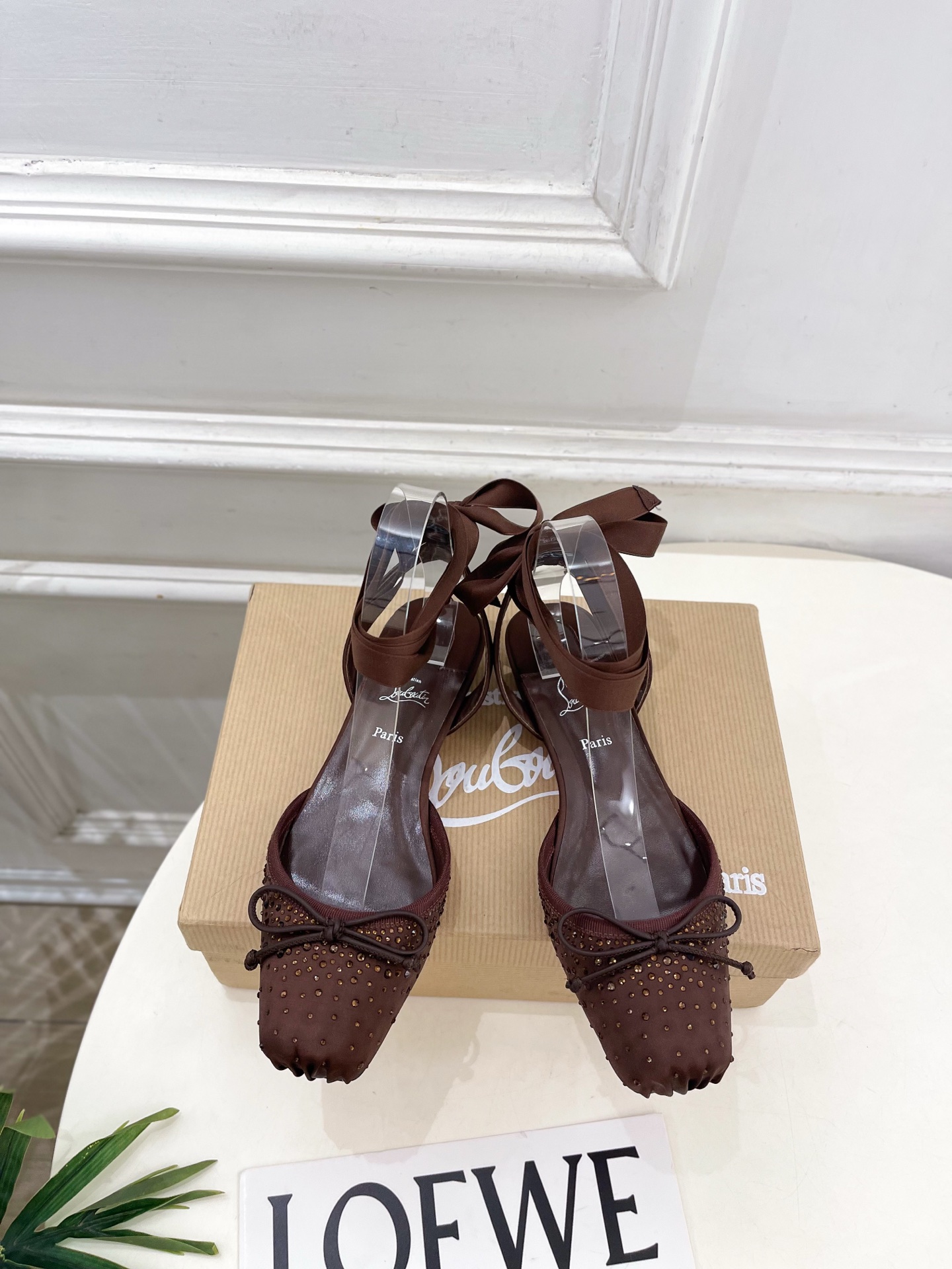 Christian Louboutin路铂廷CL 红底鞋 26ss最新Cassia Lace Up 水钻