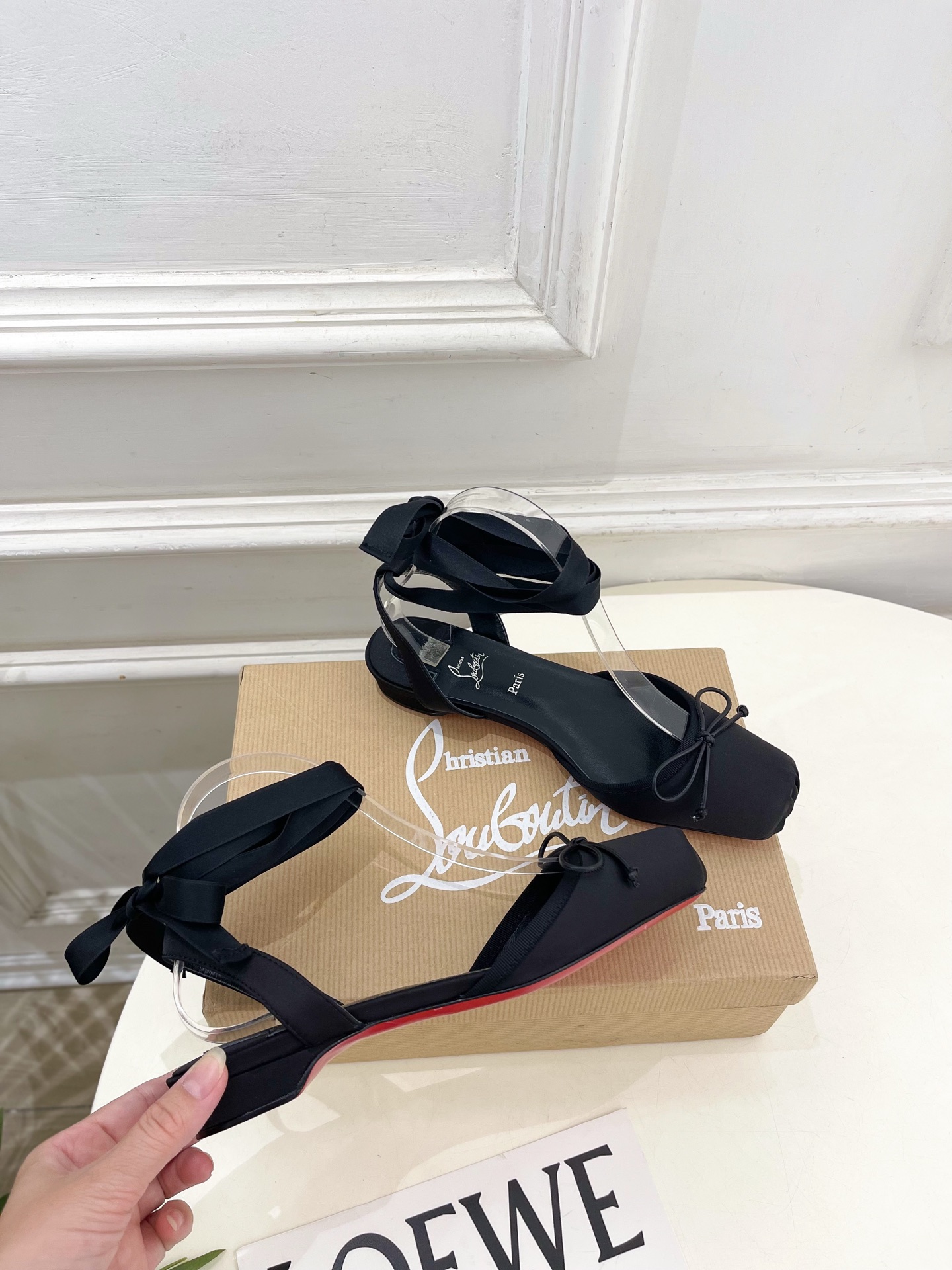 Christian Louboutin路铂廷CL 红底鞋 26ss最新Cassia Lace Up 水钻