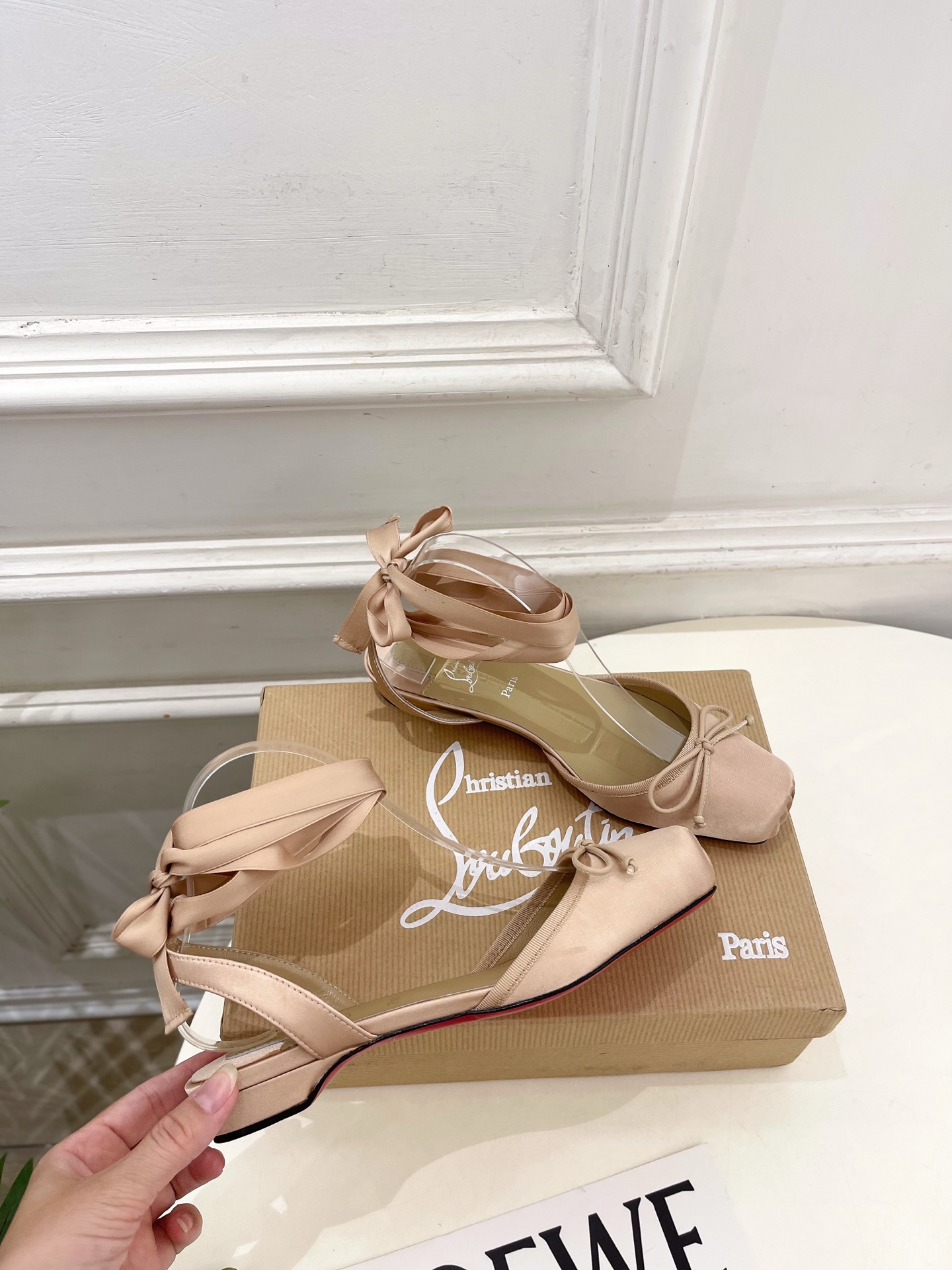 Christian Louboutin路铂廷CL 红底鞋 26ss最新Cassia Lace Up 水钻
