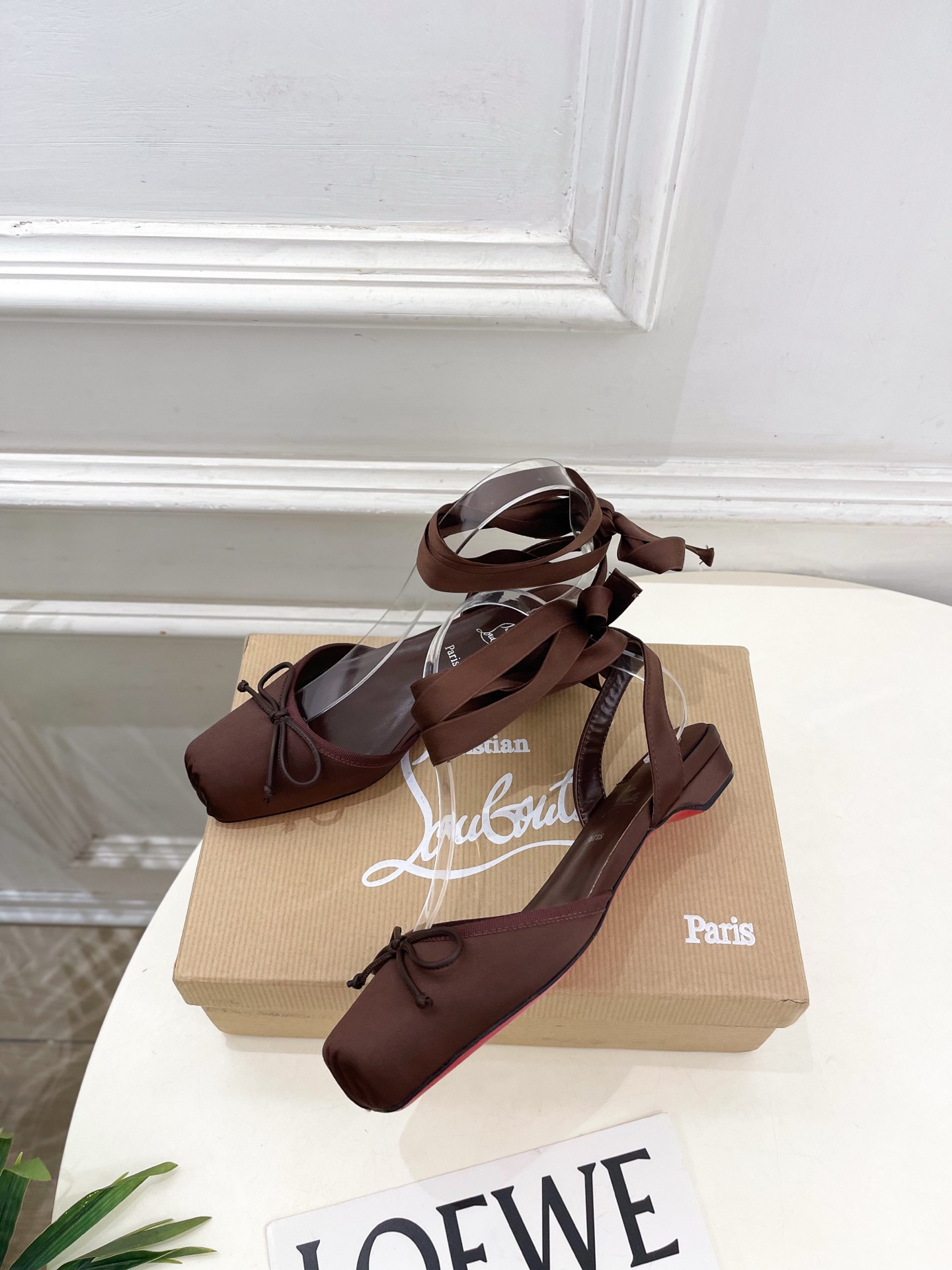 Christian Louboutin路铂廷CL 红底鞋 26ss最新Cassia Lace Up 水钻