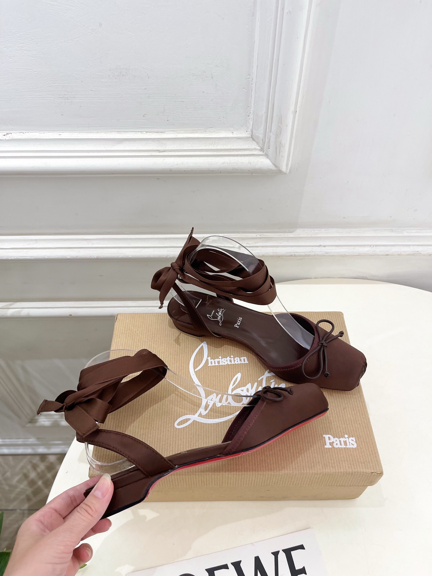 Christian Louboutin路铂廷CL 红底鞋 26ss最新Cassia Lace Up 水钻