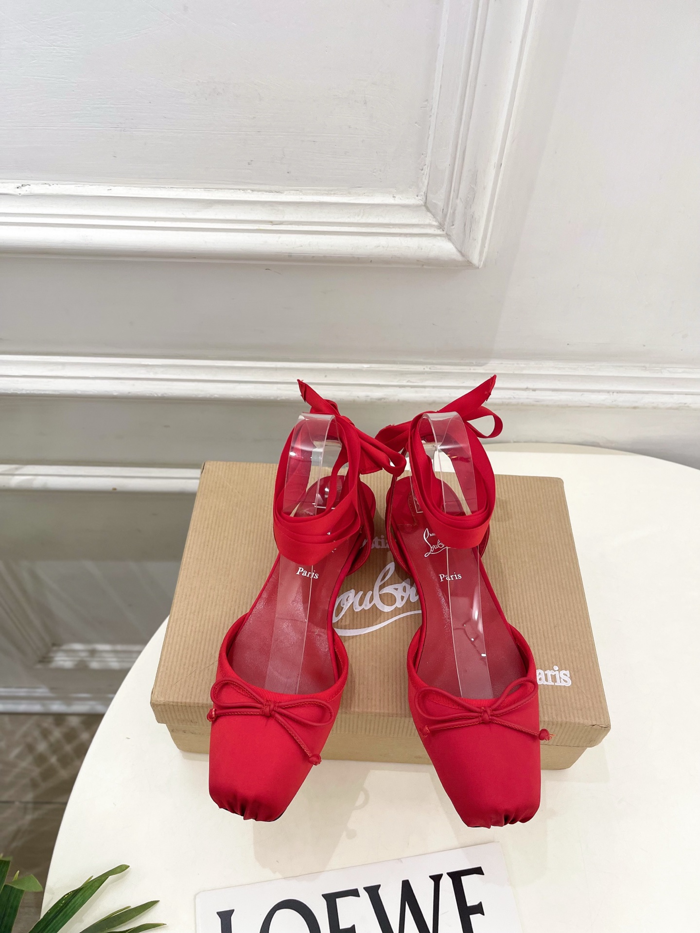Christian Louboutin路铂廷CL 红底鞋 26ss最新Cassia Lace Up 水钻