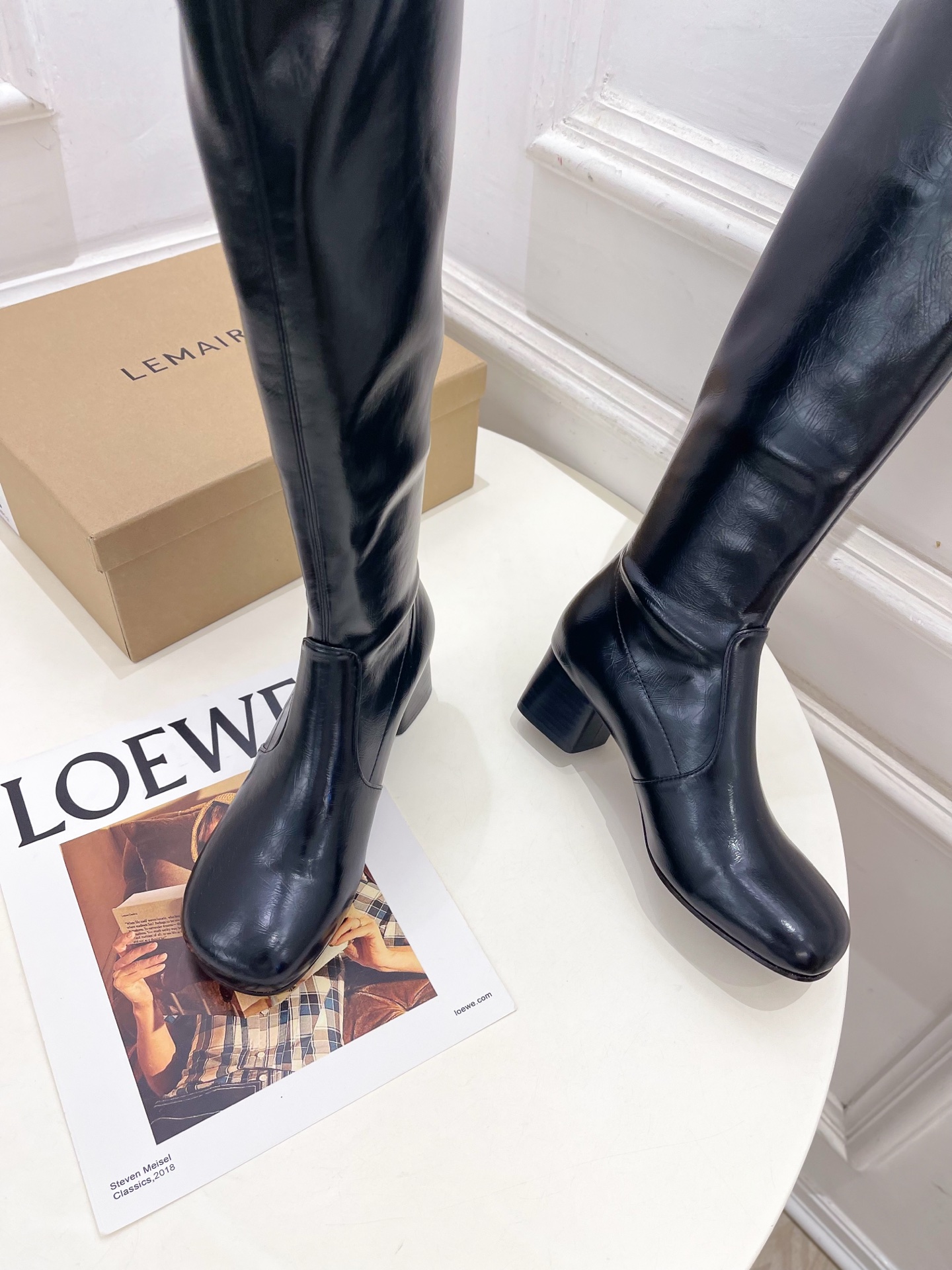 LEMAIRE  2026早秋新品 经典复古粗跟弹力高筒靴—————————作为这两年最受欢迎的设计师牌