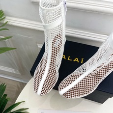 ALAÏA 阿莱亚26𝐬𝐬 2026春夏新品 秀场同款 镂空渔网粗跟凉靴裸靴—————————Alaï ALAÏA 阿莱亚26𝐬𝐬 2026春夏新品 秀场同款 镂空渔网粗跟凉靴裸靴—————————Alaï