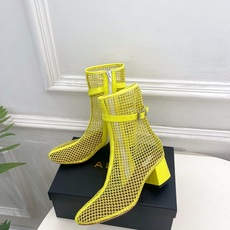 ALAÏA 阿莱亚26𝐬𝐬 2026春夏新品 秀场同款 镂空渔网粗跟凉靴裸靴—————————Alaï ALAÏA 阿莱亚26𝐬𝐬 2026春夏新品 秀场同款 镂空渔网粗跟凉靴裸靴—————————Alaï