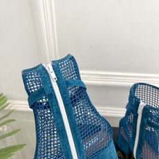 ALAÏA 阿莱亚26𝐬𝐬 2026春夏新品 秀场同款 镂空渔网粗跟凉靴裸靴—————————Alaï ALAÏA 阿莱亚26𝐬𝐬 2026春夏新品 秀场同款 镂空渔网粗跟凉靴裸靴—————————Alaï