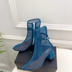 ALAÏA 阿莱亚26𝐬𝐬 2026春夏新品 秀场同款 镂空渔网粗跟凉靴裸靴—————————Alaï ALAÏA 阿莱亚26𝐬𝐬 2026春夏新品 秀场同款 镂空渔网粗跟凉靴裸靴—————————Alaï