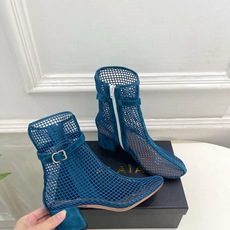 ALAÏA 阿莱亚26𝐬𝐬 2026春夏新品 秀场同款 镂空渔网粗跟凉靴裸靴—————————Alaï ALAÏA 阿莱亚26𝐬𝐬 2026春夏新品 秀场同款 镂空渔网粗跟凉靴裸靴—————————Alaï