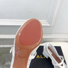 ALAÏA 阿莱亚26𝐬𝐬 2026春夏新品 秀场同款 镂空渔网粗跟玛丽珍网鞋—————————Ala ALAÏA 阿莱亚26𝐬𝐬 2026春夏新品 秀场同款 镂空渔网粗跟玛丽珍网鞋—————————Ala